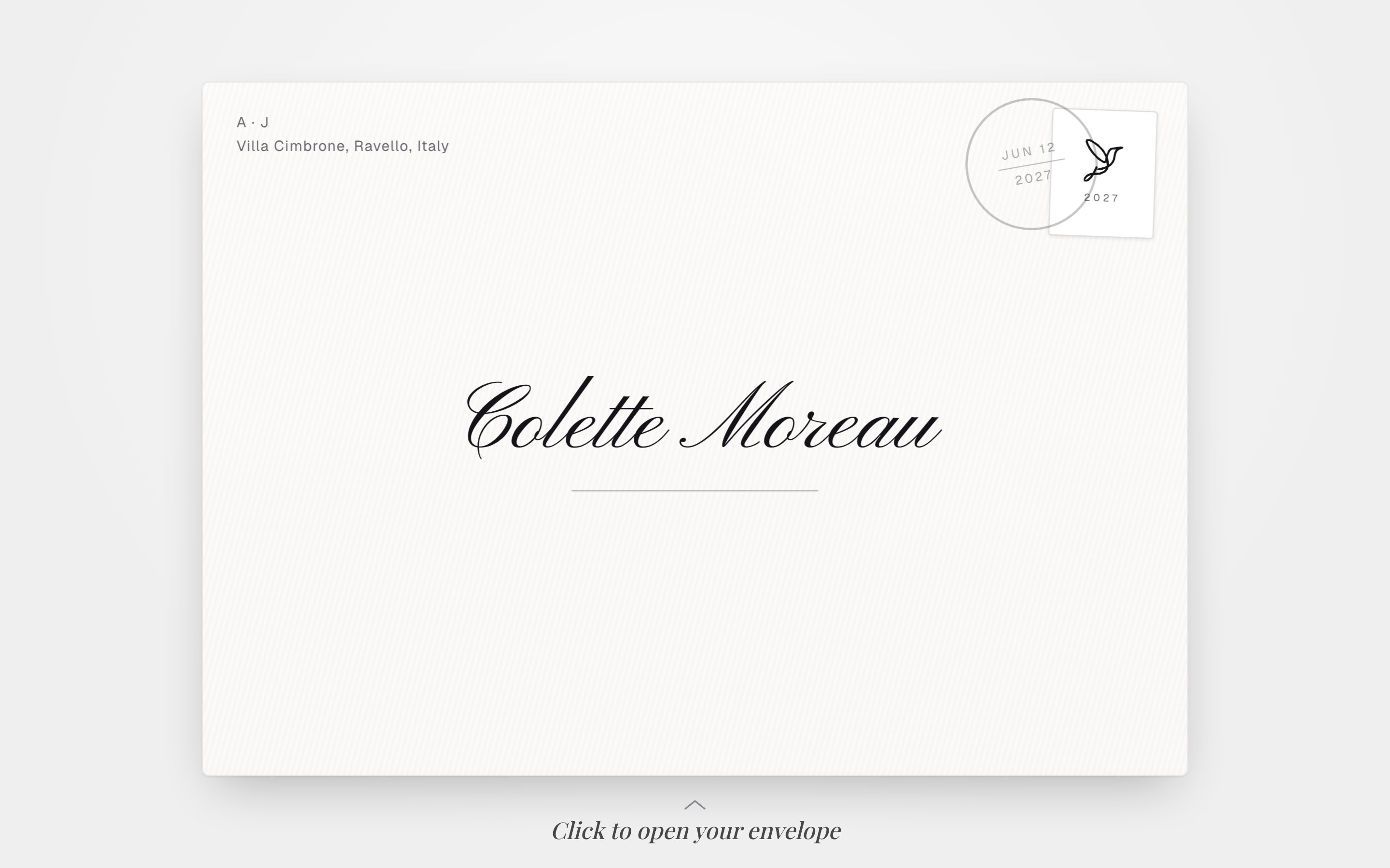 Guest envelope